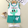 Children's vest, summer cotton set for boys, shorts, clothing, Korean style, children's clothing, wholesale