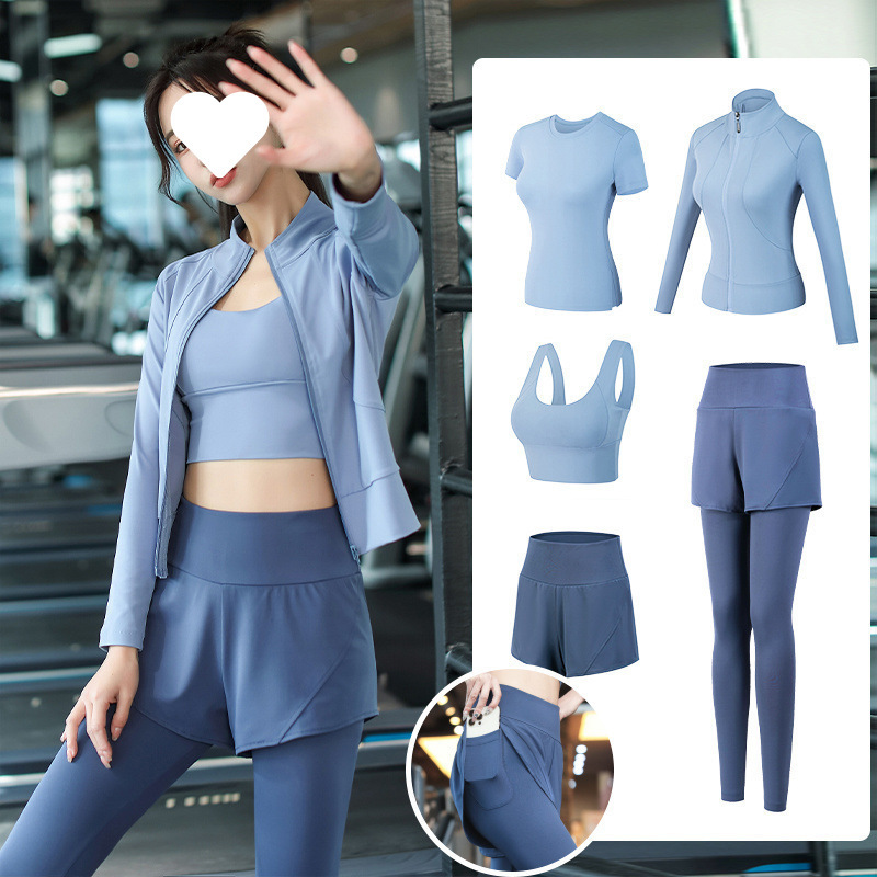 Yoga Clothing Suit for Women Running Sports Gym Morning Running Professional Quick-Drying Clothing Fashionable New Autumn and Winter High-End Sense