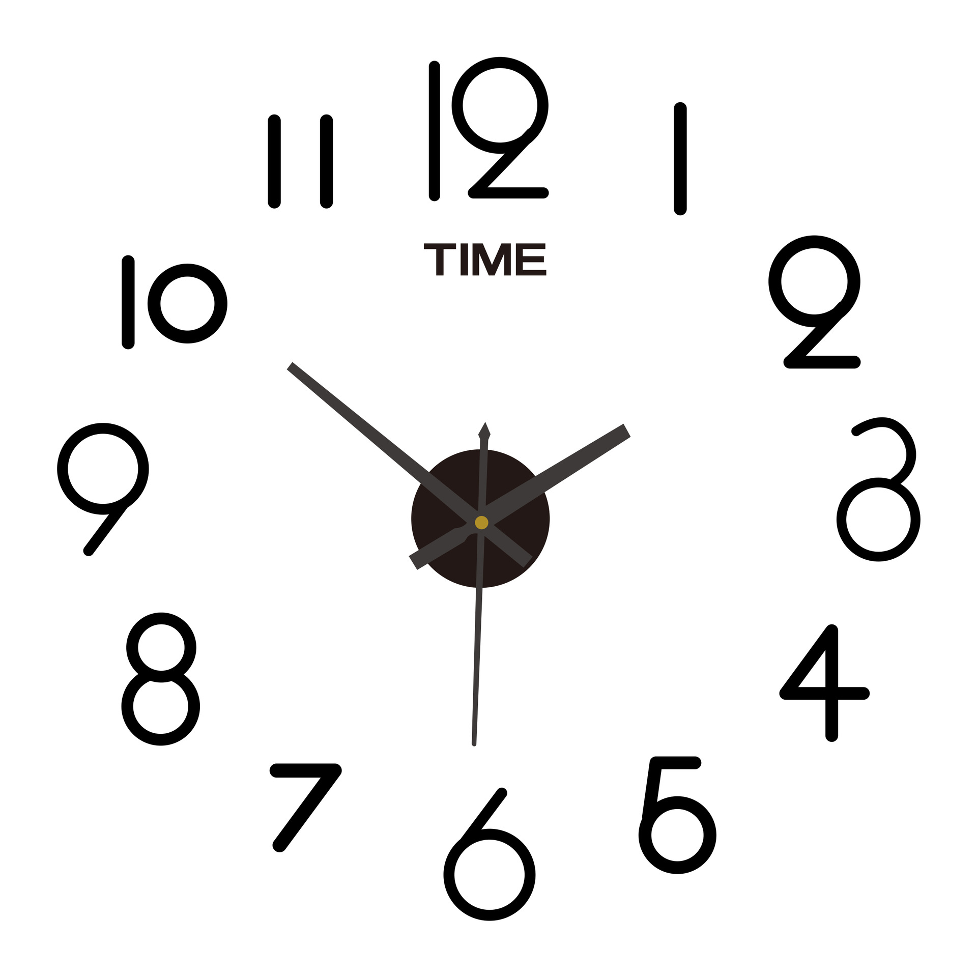 Creativo acrílico luminoso DIY Reloj nórdico de pared simple sala de estar entrada mudo reloj personalizado digital Reloj decorativo