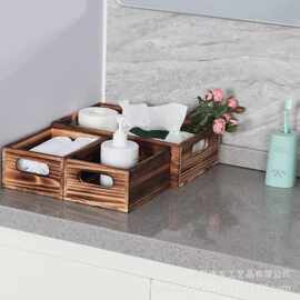 木质桌面收纳盒自由组合化妆品整理盒厨房调料盒客厅遥控器零食盒