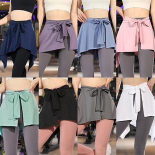 Yoga Pants Cover Skirt Anti-embarrassment Small Skirt Sports Fitness Pants Fart Curtain Running Apron One-piece Hip Cover Skirt Cover