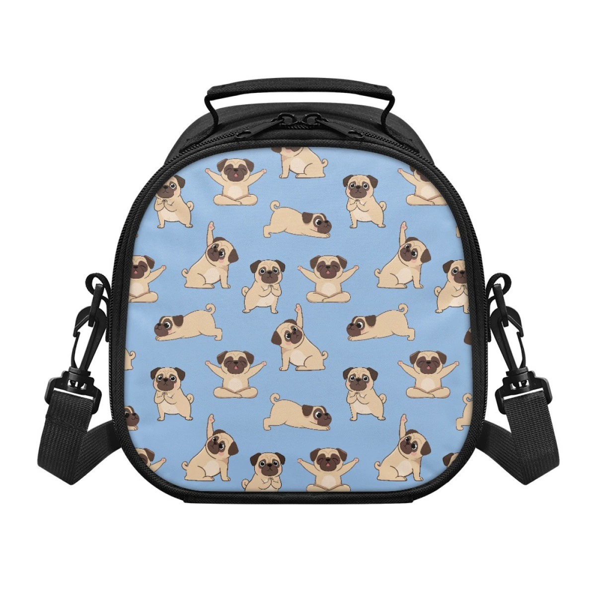 Кросс-бордерная новая стильная сумка для еды с индивидуальным принтом в виде щенка, удобная школьная сумка через плечо для студентов
