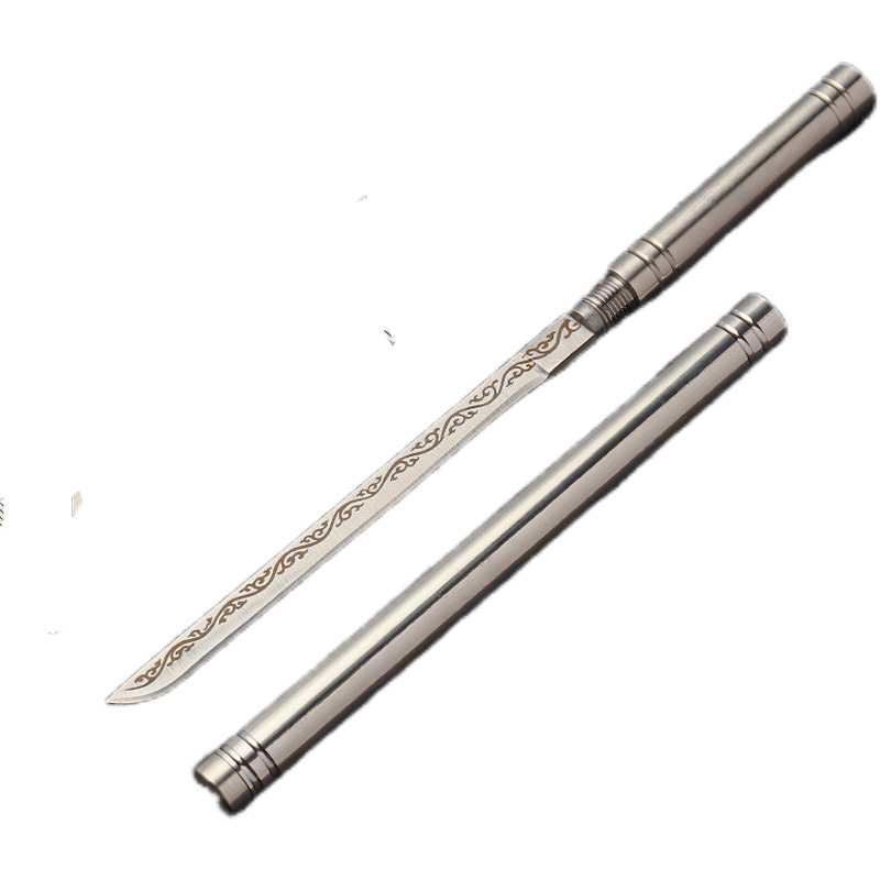 Tubercule mini cuchillo de acero inoxidable casero cuchillo de peeling de frutas camping cuchillo de té tipo palo portátil cuchillo recto creativo