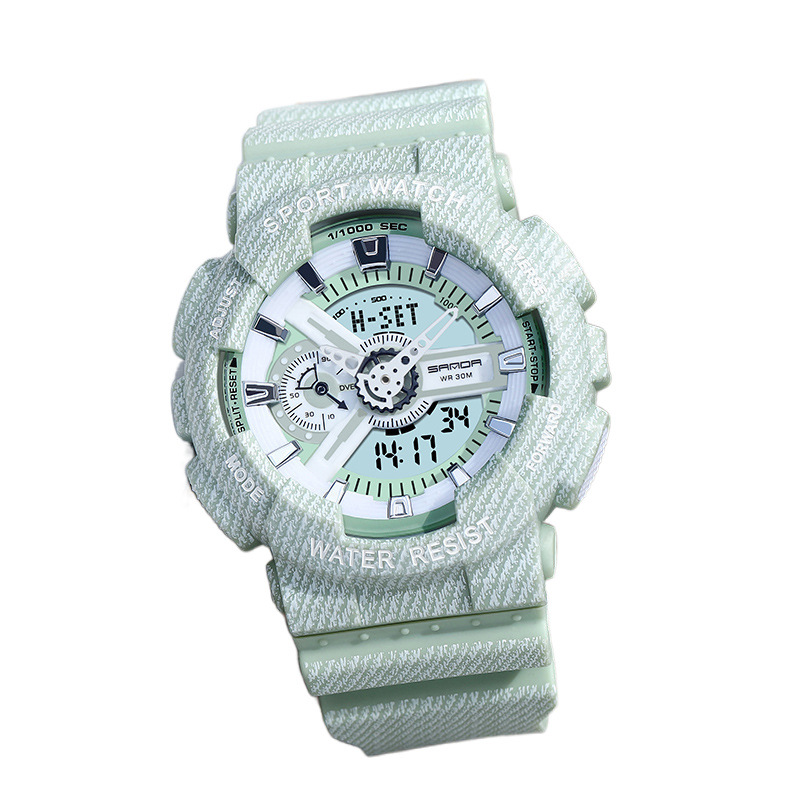 Reloj electrónico multifuncional de alto valor facial de transmisión en vivo de explosión de moda para hombres y mujeres impermeable movimiento de reloj de chicas