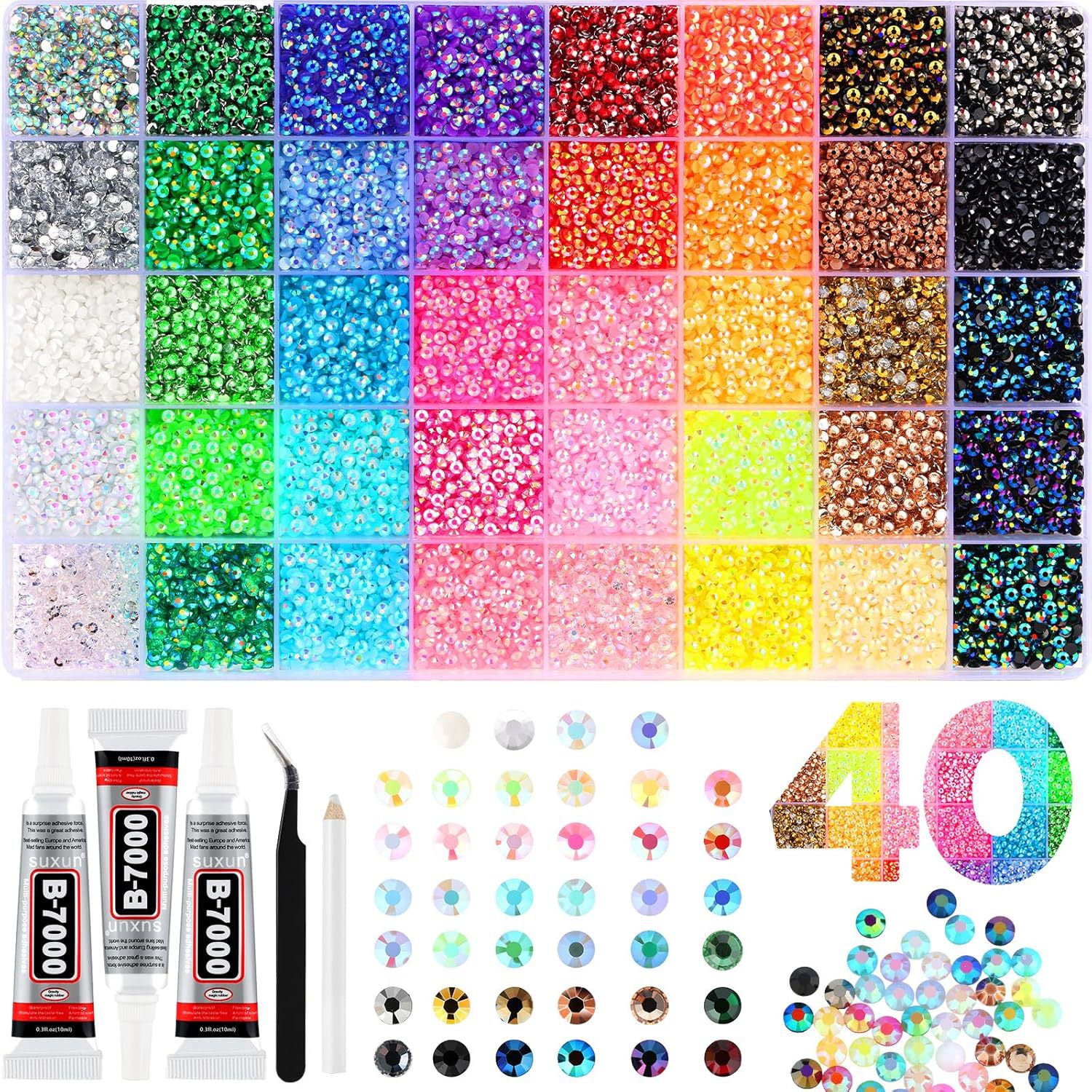 Cross-border popular 3mm mixed color AB color resin flat bottom…