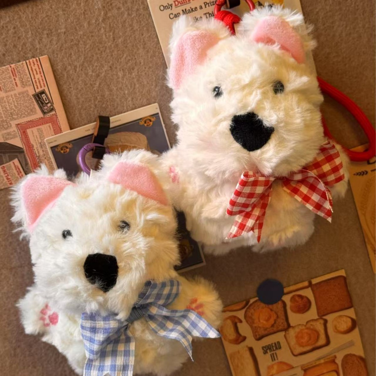 Nuevo West Highland colgante muñeca garabateado cachorro lindo muñeca mochila colgante creativo regalos para niños al por mayor image 3
