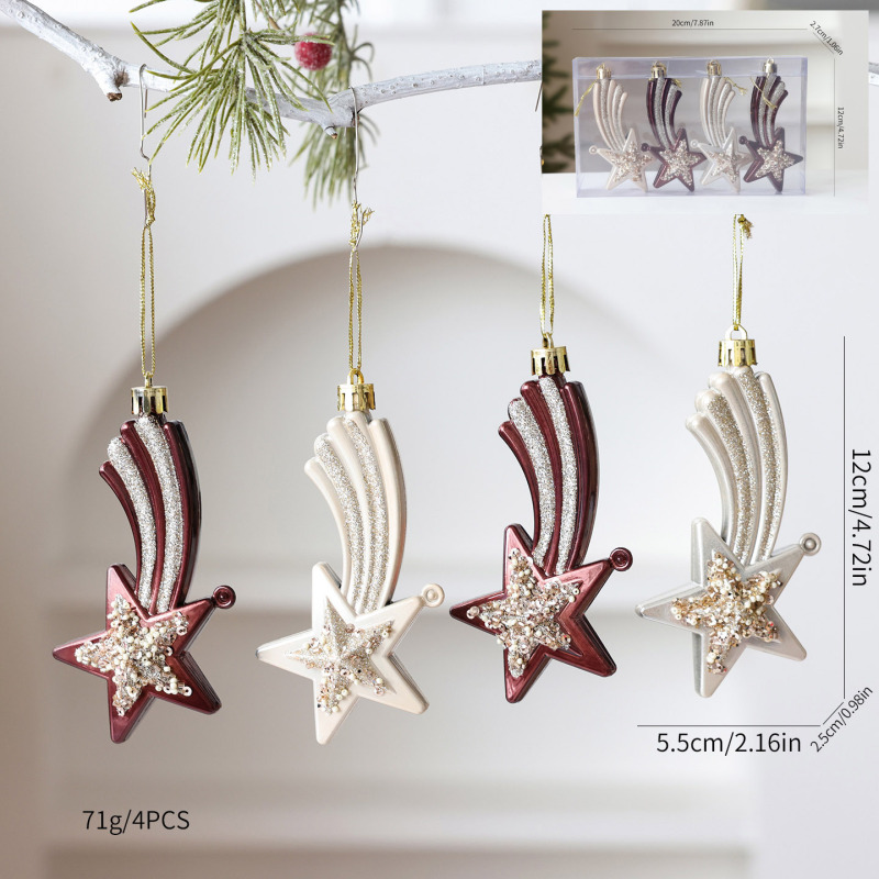 クリスマスツリー装飾ペンダント流星ピンククリスマスボールセットカラーボール特殊形状ボールヘーゼルナッツボールクリスマス装飾|undefined