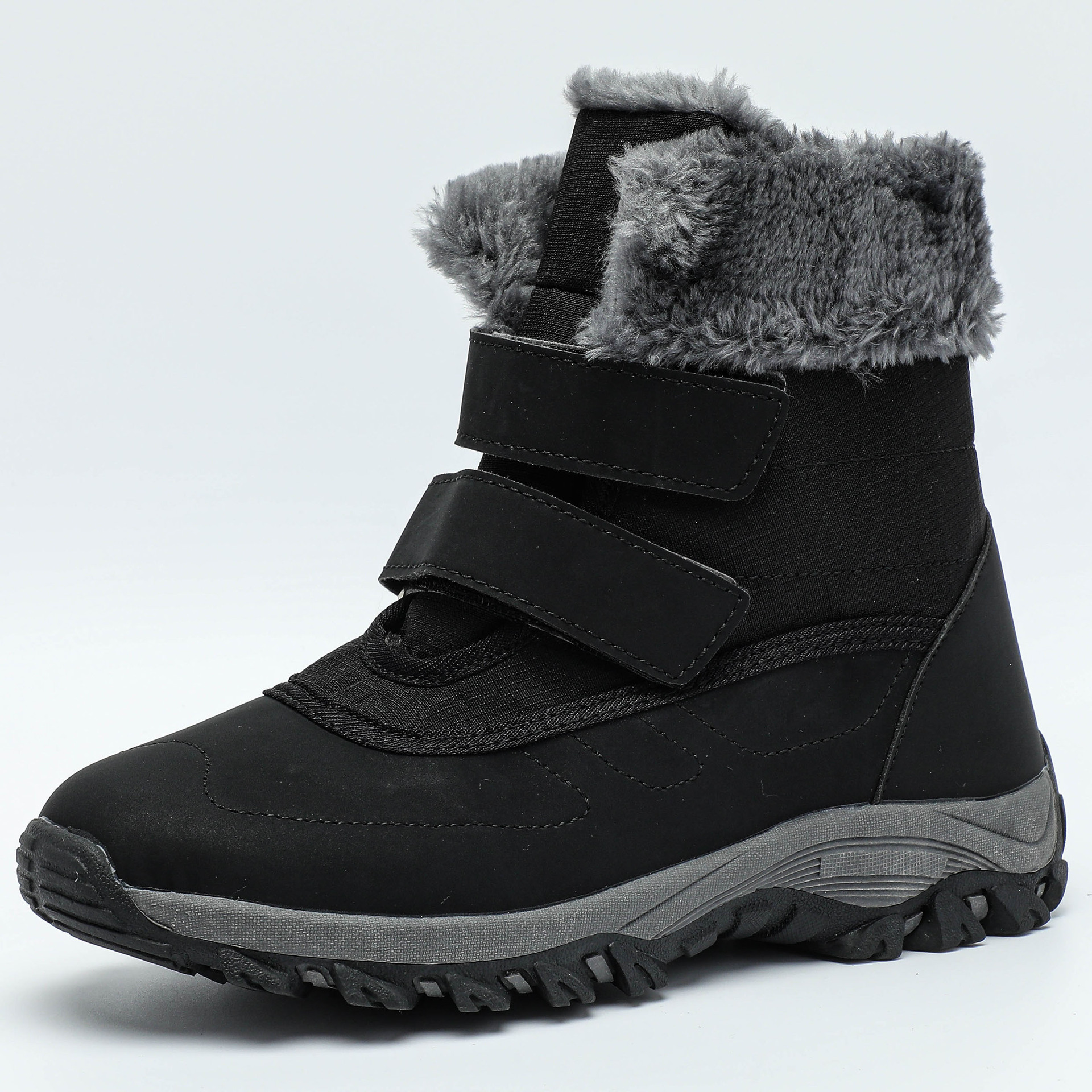 Invierno transfronterizo más tamaño alto de algodón acolchado zapatos acolchados con forro de lana caliente altura aumento de los zapatos de las mujeres al aire libre casual nieve botas cortas engrosadas botas cortas