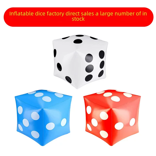 Cross-border spot PVC inflatable dice annual bar KTV activities props children's games rich big dice wholesale