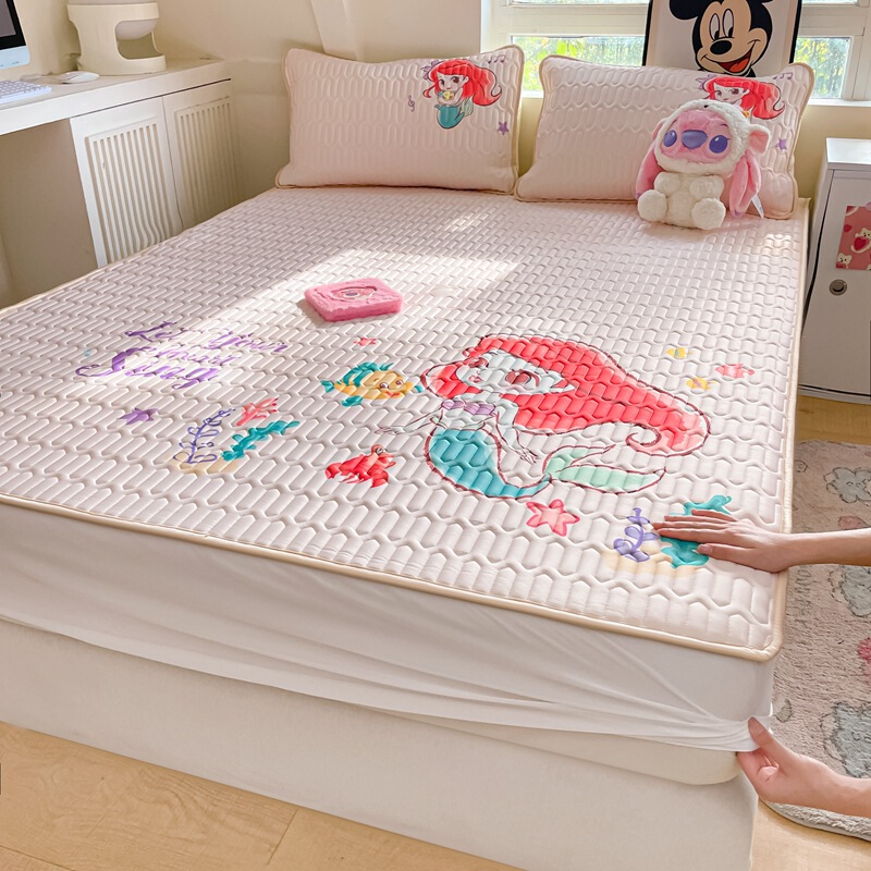 迪土尼大版冷感シルクラテックス凉席三点セットベッド笠金夏冷冷シルクアニメエアコン畳|undefined
