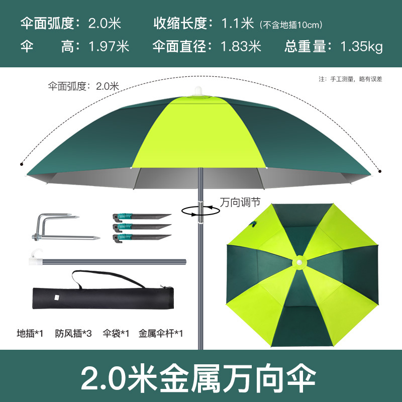 해외직구 파라솔/ 단층 우산 유니버설 그린 2 미터