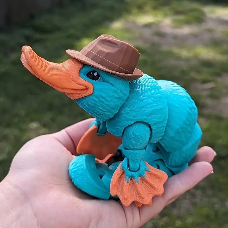 国境を越えた新しい 3D プリント関節式カモノハシ減圧装飾玩具|undefined