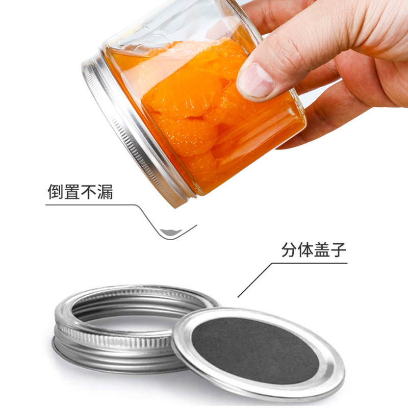 Botella de almacenamiento de vidrio redondo puro frasco de granos de vidrio sellado frasco de vidrio de almacenamiento de granos de té perfumado de frutas secas al por mayor