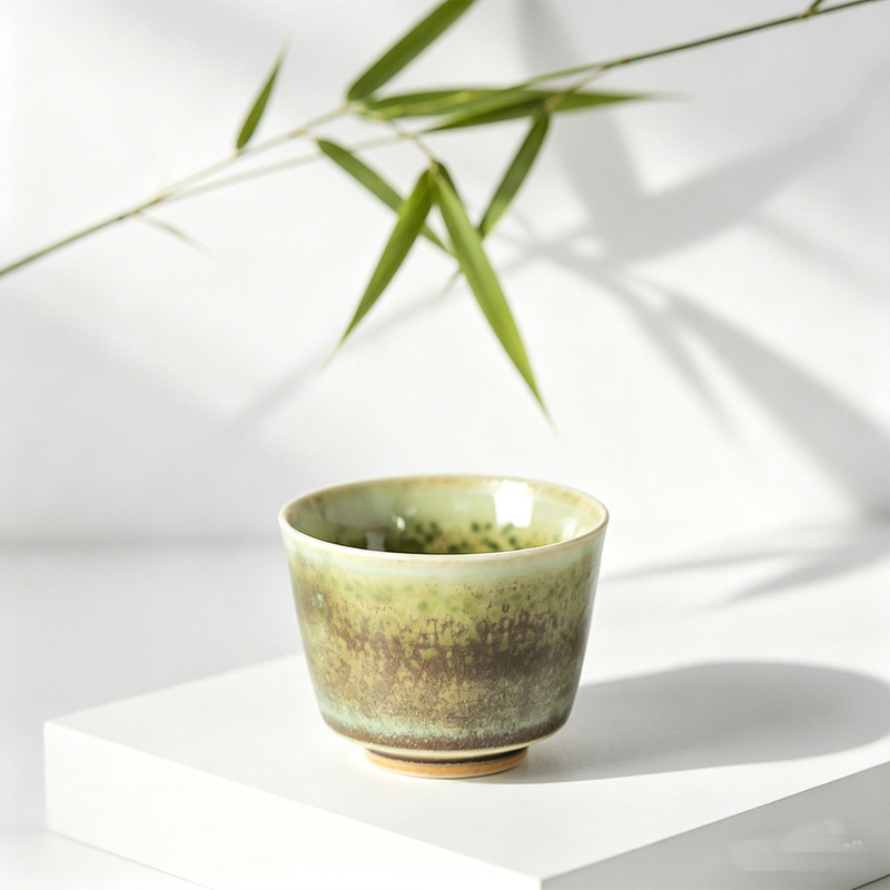 Mr. Qing's handmade ancient firewood burning naked porcelain mud master cup pure Zen style Chinese kiln changing ash Cup Jingdezhen