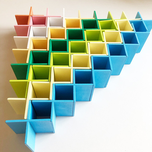 Early education educational creative colorful cross snap building blocks indoor construction versatile puzzle stack tower building blocks Jenga