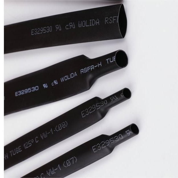 Certificación CUL estándar E329530 tubo de retracción térmica, φ 6.0mm tubo negro de retracción térmica al por mayor