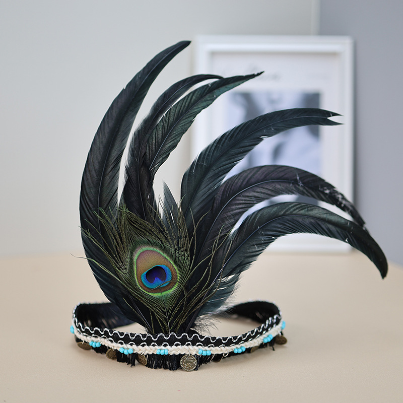 Plumas negras al por mayor diy materiales hechos a mano bolsas accesorios accesorios para niños jardín de infantes creativo curso de arte