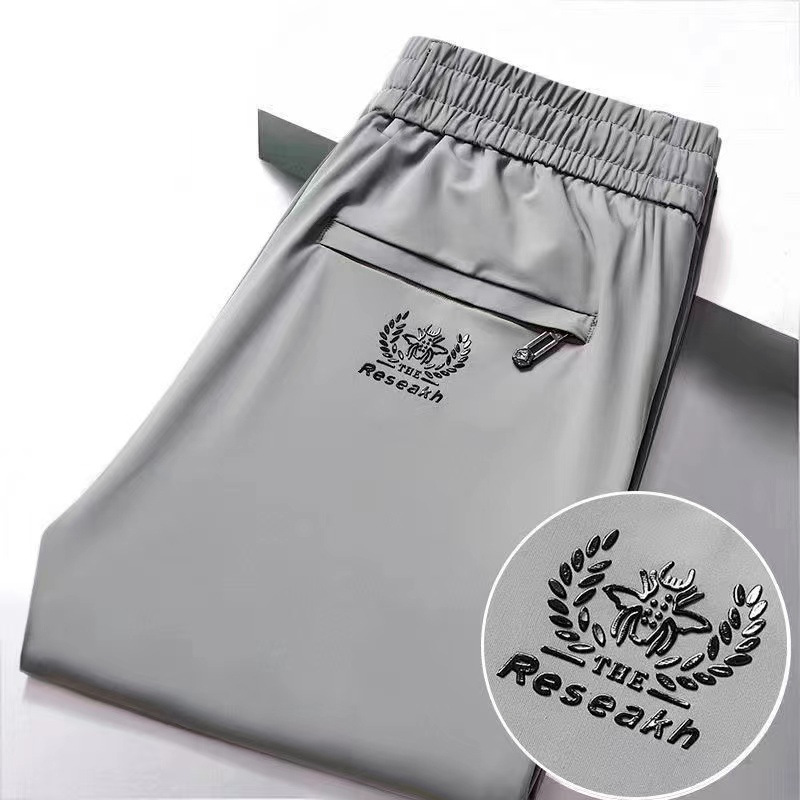 thin elastic trousers for leisure