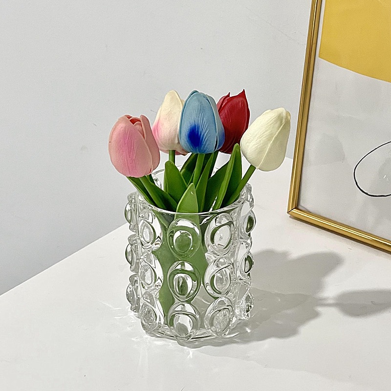 Wholesale minimalist modern style mini flower vase ornament retro desk makeup brush holder and pencil holder storage