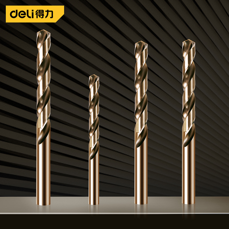 得力 含钴直柄麻花钻电钻钻孔DH-MH061030 GDH-MH101065