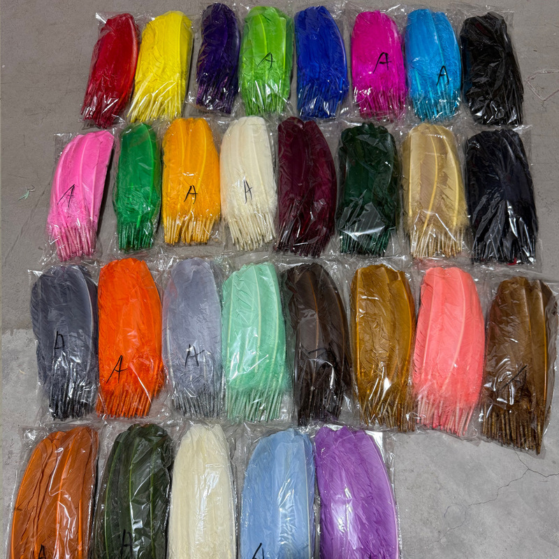 Colorful Turkey Feather Manufacturers Supply Single Feather Turkey Nest Feathers DIY Clothing Craft Jewelry Turkey Feather Wholesale
