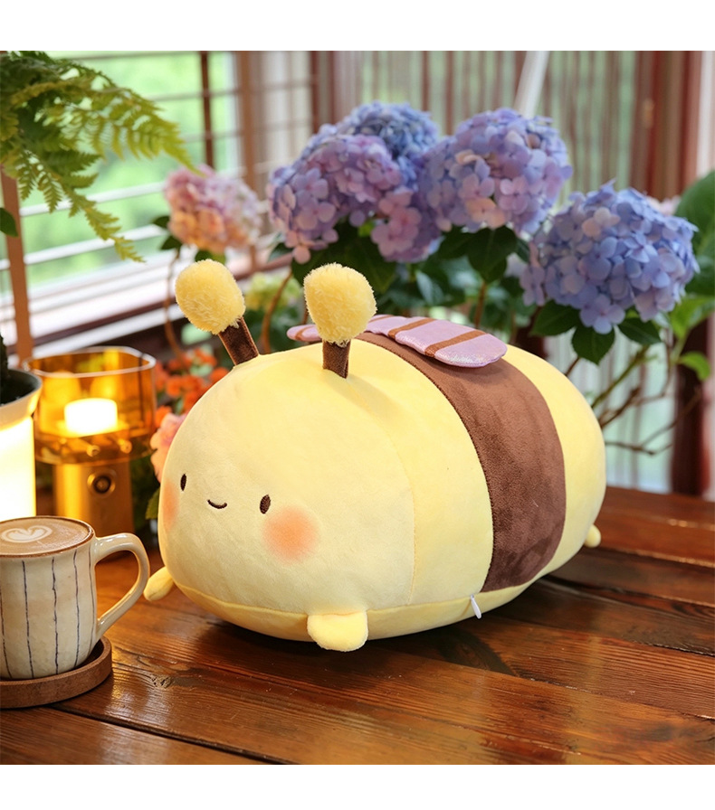 Super soft and elastic little bee plush toy, insect doll, birthday gift, claw machine prize, wholesale