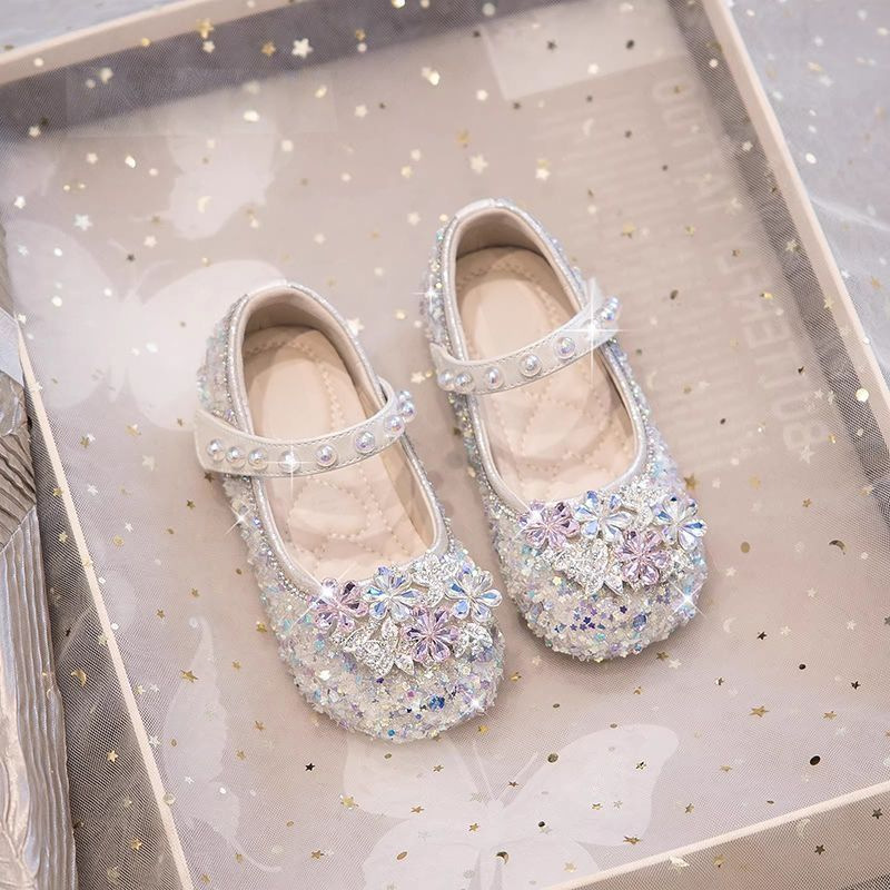 Girls' Princess Shoes 2026 New Style Leather Shoes Children's Crystal Shoes Soft-Soled Girls' Shoes Shiny Single Shoes to Match Skirts Spring Girls' Princess Shoes 2026 New Style Leather Shoes Children's Crystal Shoes Soft-Soled Girls' Shoes Shiny Single Shoes to Match Skirts Spring