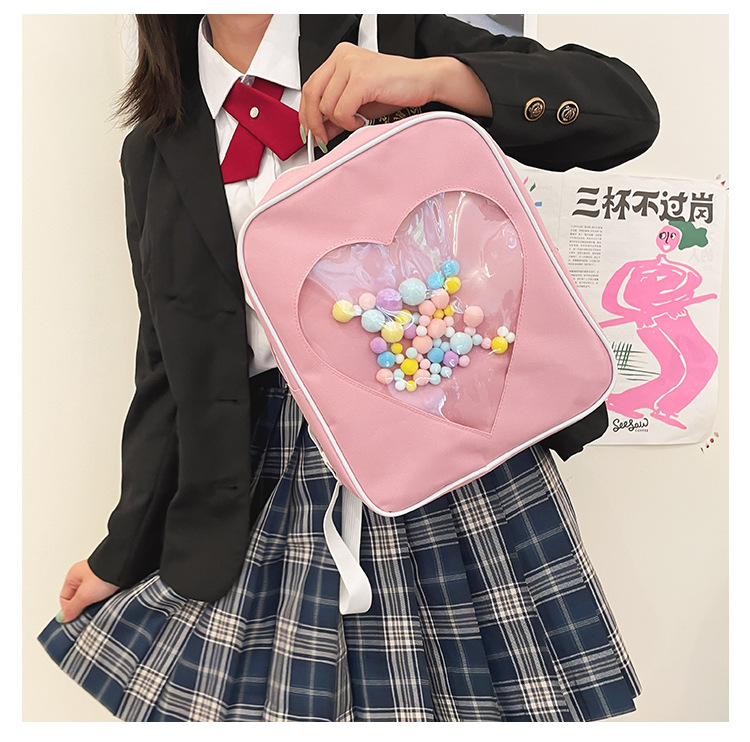 Waterproof 17 Inch Heart Shape School School Backpack display picture 19