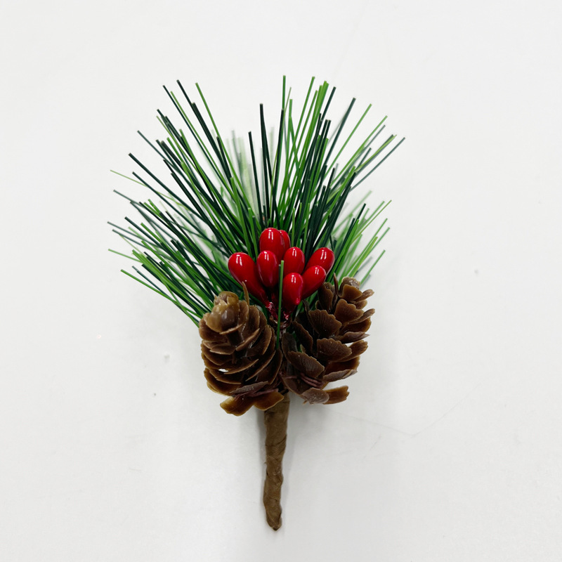 クロスボーダークリスマス装飾松葉挿しクリスマス装飾模擬松ぼっくり松葉クリエイティブギフトボックス DIY アクセサリー|undefined