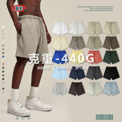 BEメンズ2025重ポンドFOG青少年ファッションブランド男性ゆるい五分ズボン男性スポーツ風カジュアルパンツ夏