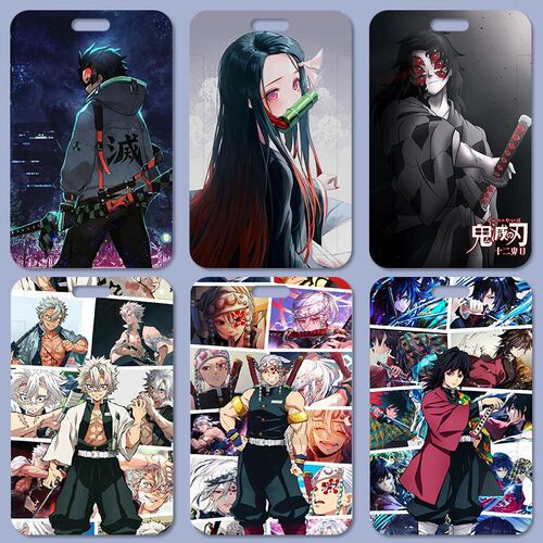 Kimetsu no Yaiba Mi Douzi anime student slide card set meal card bus card protective cover access card campus card