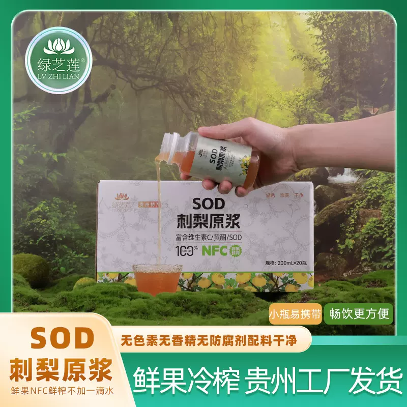不加糖SOD刺梨原浆原液贵州小瓶装8斤重鲜果冷榨富含VCVP非发酵