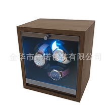 现货黑胡桃纹木质3表位自动摇表器电动机械手表上链马达表盒三表