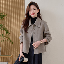女式毛呢外套2025秋季新款宽松时尚小个子羊毛呢气质外套ZQ25235