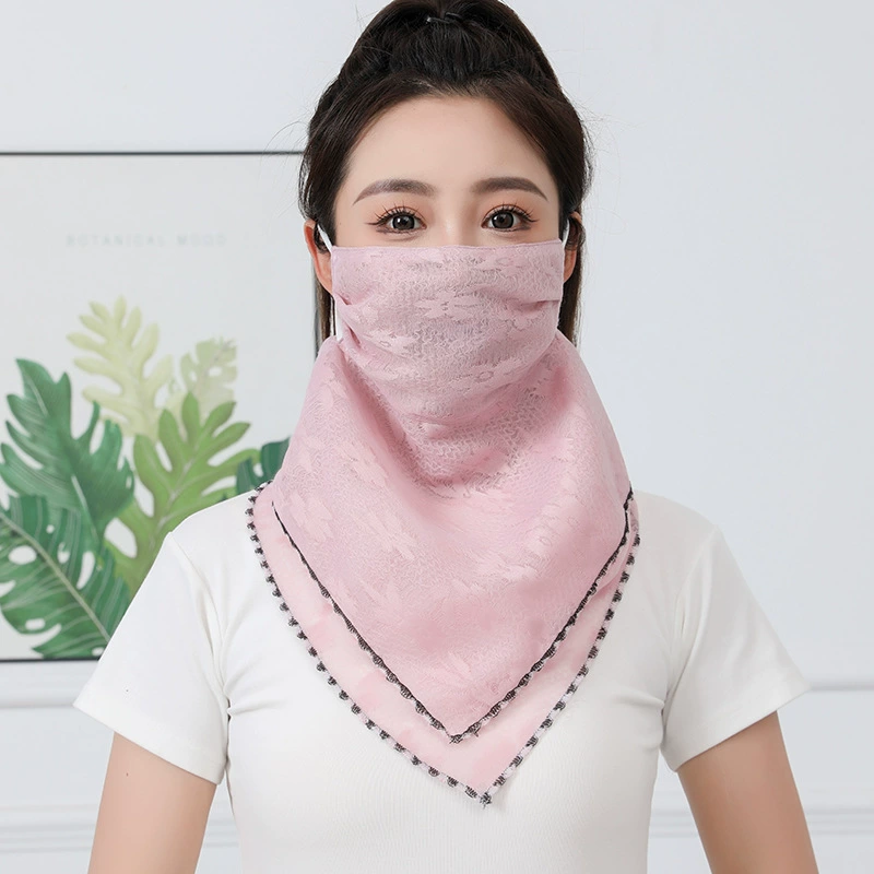 Summer triangular thin scarf, breathable travel windproof medical mask, sun protection