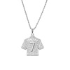 Trend ball hip-hop style, football uniform, metal pendant, three dimensional necklace, 2019, diamond encrusted