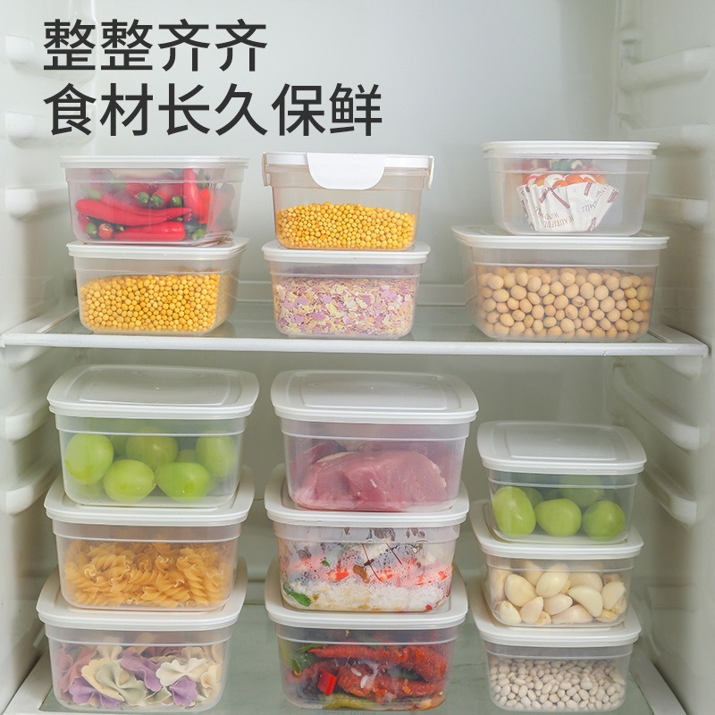 Caja de almacenamiento de frescura especial para congelación en refrigerador, caja de almuerzo de grado alimenticio, caja de almacenamiento de frutas de picnic cuadrada que se puede colocar en el microondas