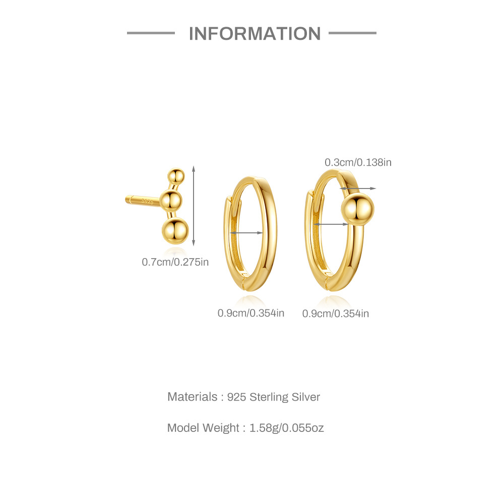 4g Weight 925 Sterling Silver Ear Needle Material Zircon Inlay Material Earrings Classification 1 Set Quantity Holiday, Daily Occasion 925 Sterling Silver Material Geometric Pattern Women's Gender Plating, Inlay Design Simple Style Style 1 Set 925 Sterling Silver Zircon Geometric Earrings 2