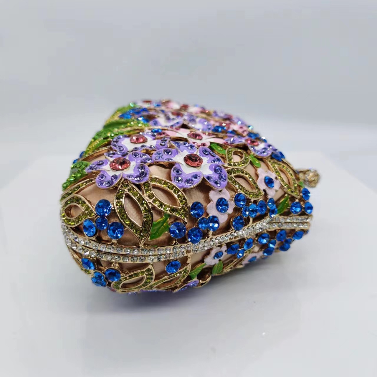 Bolsa de piedra flor nueva bolsa de color esmalte goteo de aceite de diamantes bolsas de banquete de diamantes de agua bolsas de mano de mujer