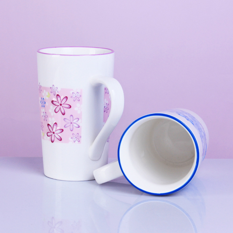Taza grande de alta temperatura, taza de agua de cerámica de gran capacidad creativa para el hogar, taza de café con leche para el desayuno de avena europea