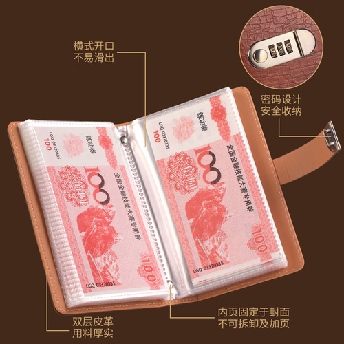 Cash Storage Notebook Financial Organizer Password Lock Cash Pouch Cash Book Cash Register Book