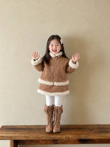 Зимняя куртка для девочек юбка увеличенная толщина в западном стиле