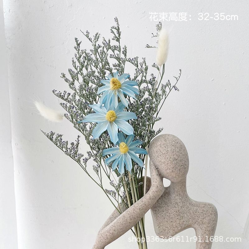 Flores secas reales, figuras artísticas, decoración de escritorio para el hogar, decoración de gabinetes de entrada, decoración minimalista estilo ins para salones de manicura