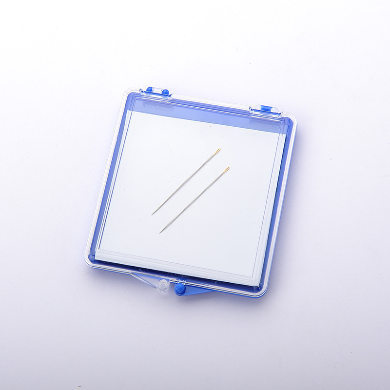 Caja cuadrada de almacenamiento de agujas Herramientas de costura para el hogar Espejo de maquillaje Imán suave Caja de succión de agujas Cuentas con aguja