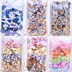 Hair tie with ribbon, pearl, flower, bow, elastic band, knot, seamless headband, 2 yuan, supermarket hair accessories