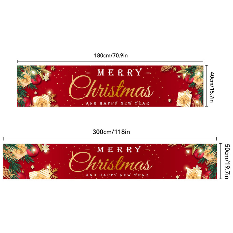 Amazonクロスボーダー新しいクリスマスカプレットドアカーテンお祭り雰囲気アレンジメントクリスマスフラッグ背景布バナー|undefined