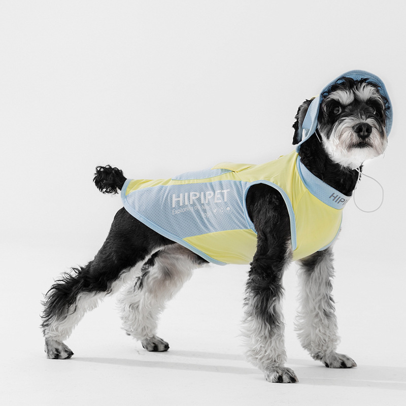 Primavera y verano, enfriamiento al aire libre para perros, malla de alta costura, ropa fresca, chaleco para perros pequeños, ropa para mascotas para gatos