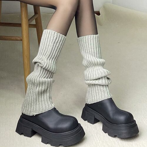 Duidui Socks Women's Autumn and Winter Socks Leg Covers Hot Girl Light Gray Calf Socks Wholesale Stall Medium Socks Wholesale Price