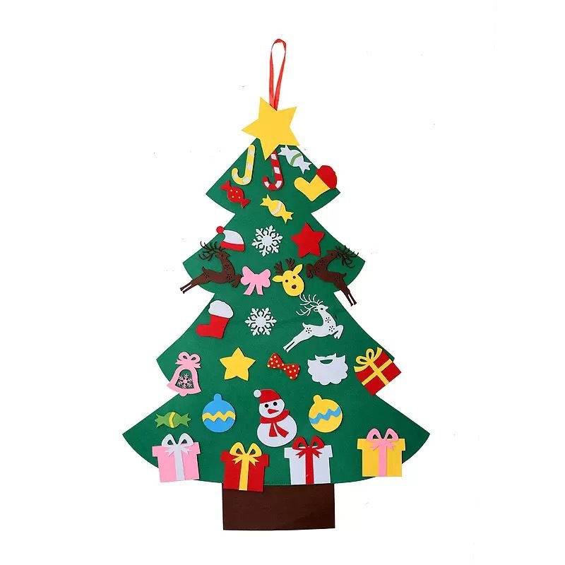 クロスボーダーフェルト DIY クリスマス装飾新しい子供のおもちゃペンダントクリスマスギフトフェルトクリスマスツリー|undefined