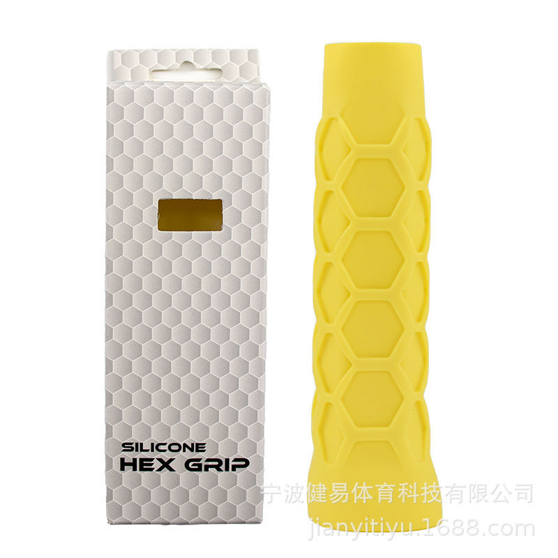 匹克球拍高弹性硅胶球拍握把套通用八边形蜂窝减震保护套批发|undefined